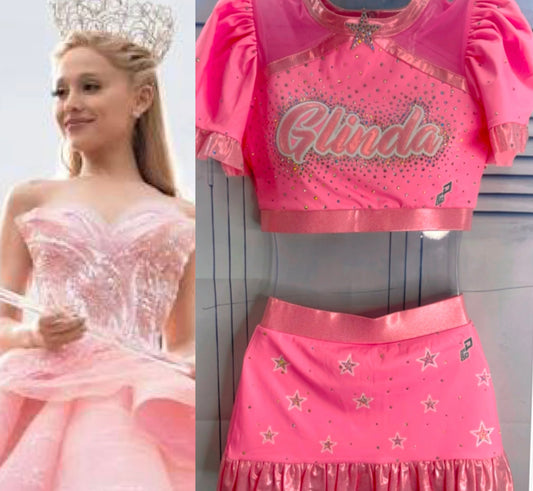 Glinda inspired cheer uniform