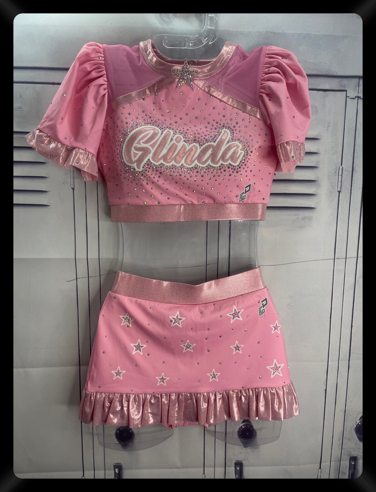 Glinda inspired cheer uniform