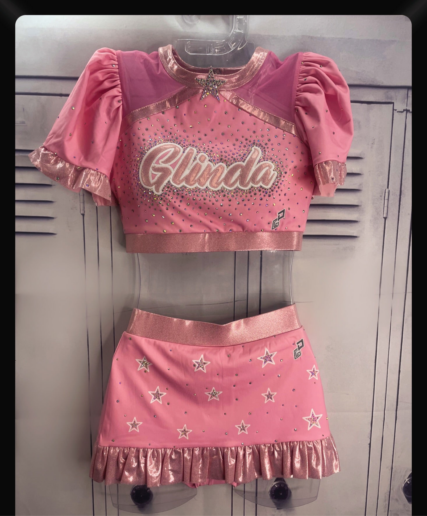 Glinda inspired cheer uniform
