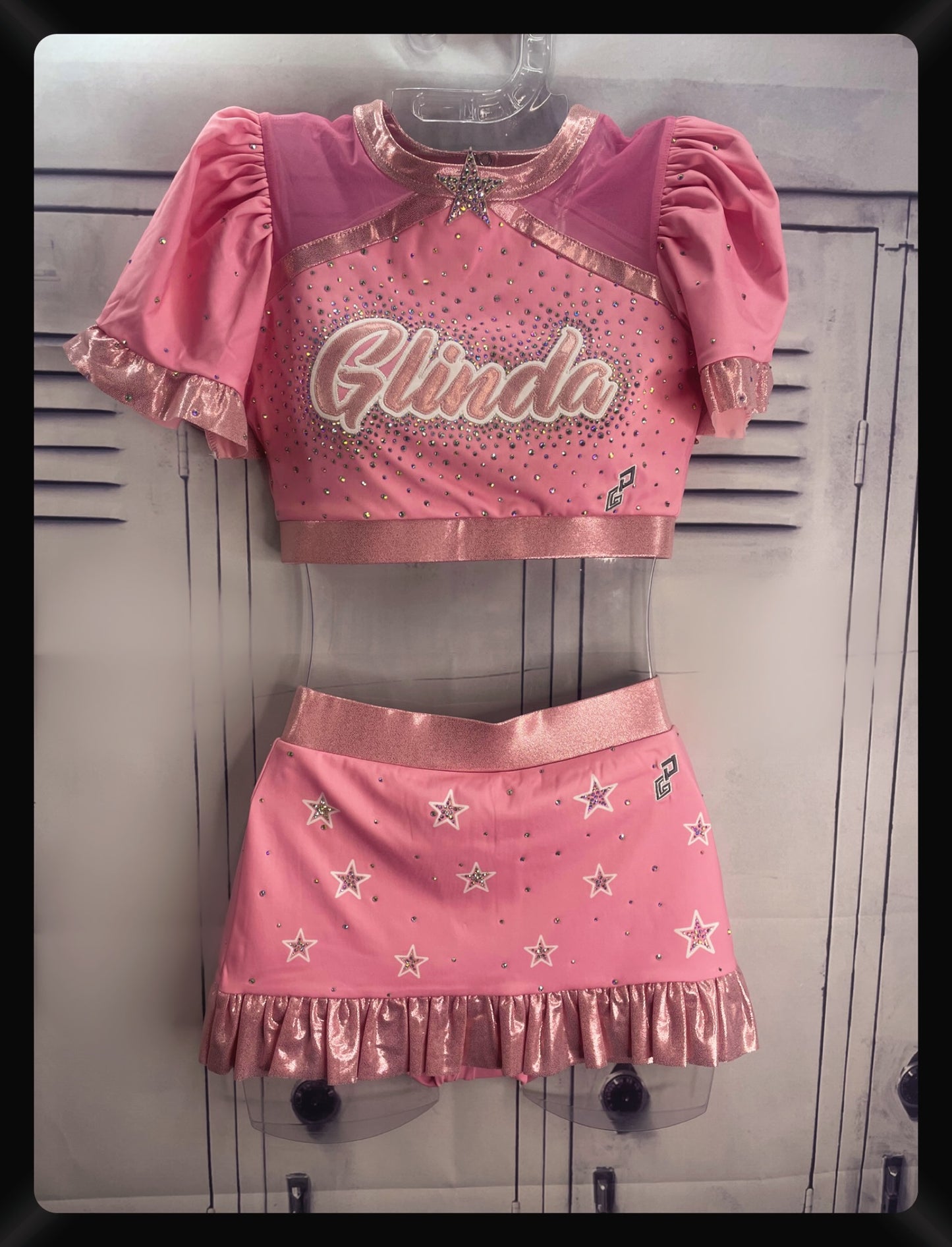 Glinda inspired cheer uniform