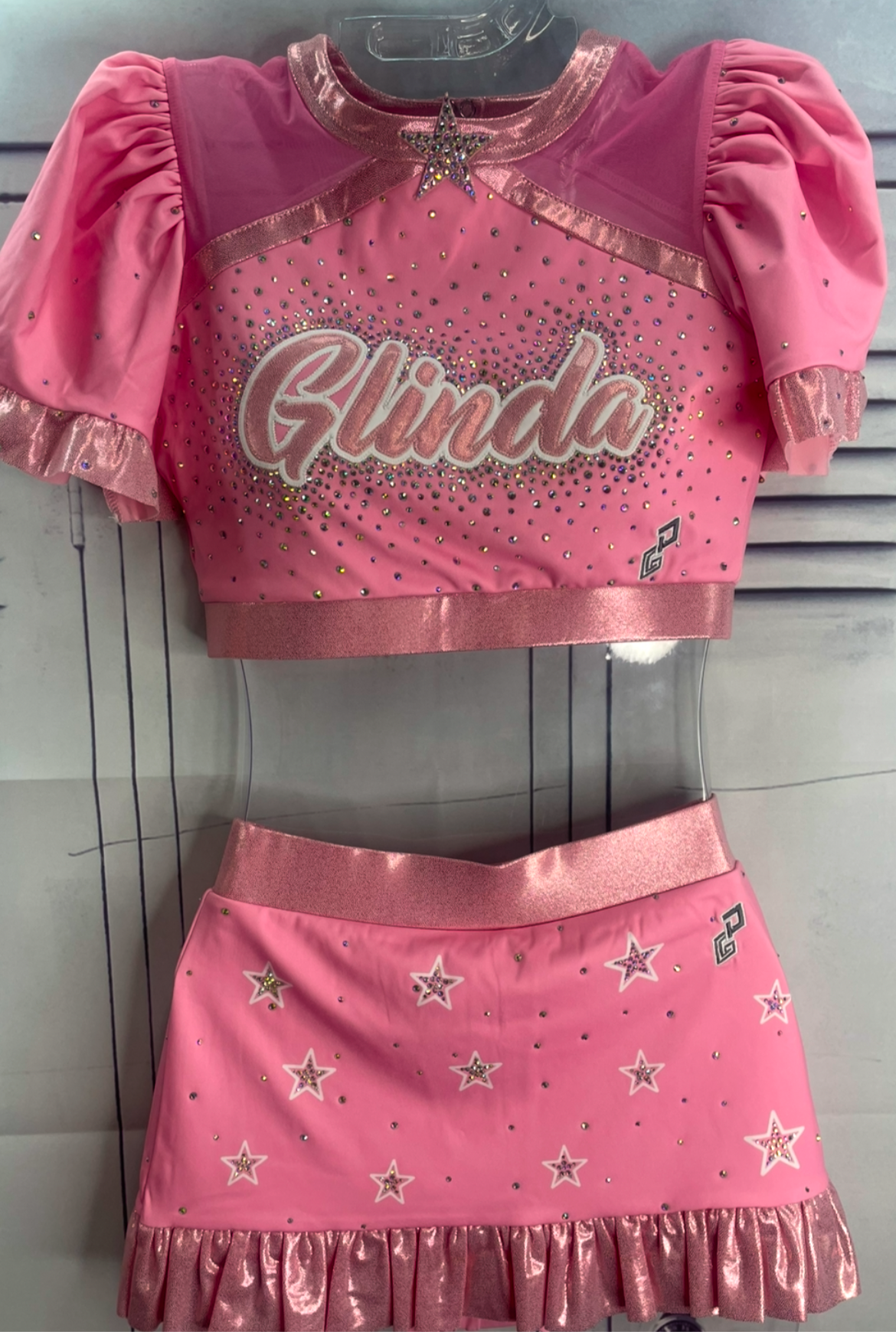 Glinda inspired cheer uniform