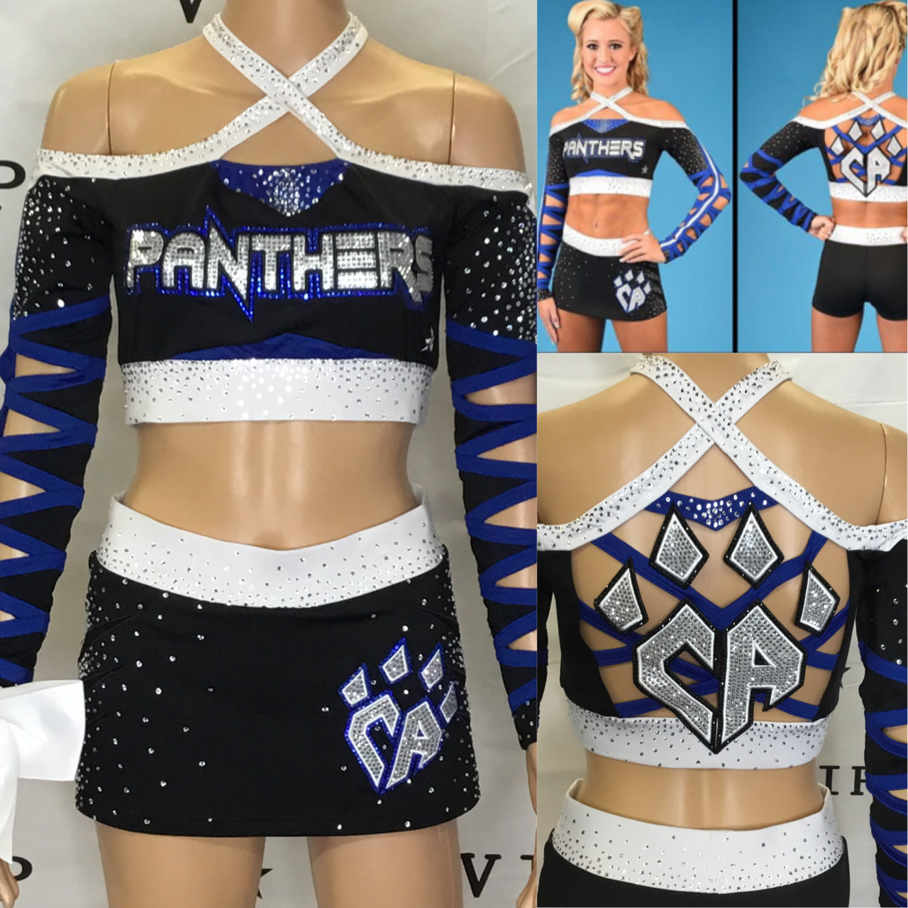 A better view of CHEER ATHLETICS PANTHERS new uniforms by @RebelAthletic❗️Debuted  for #MAJORS!”