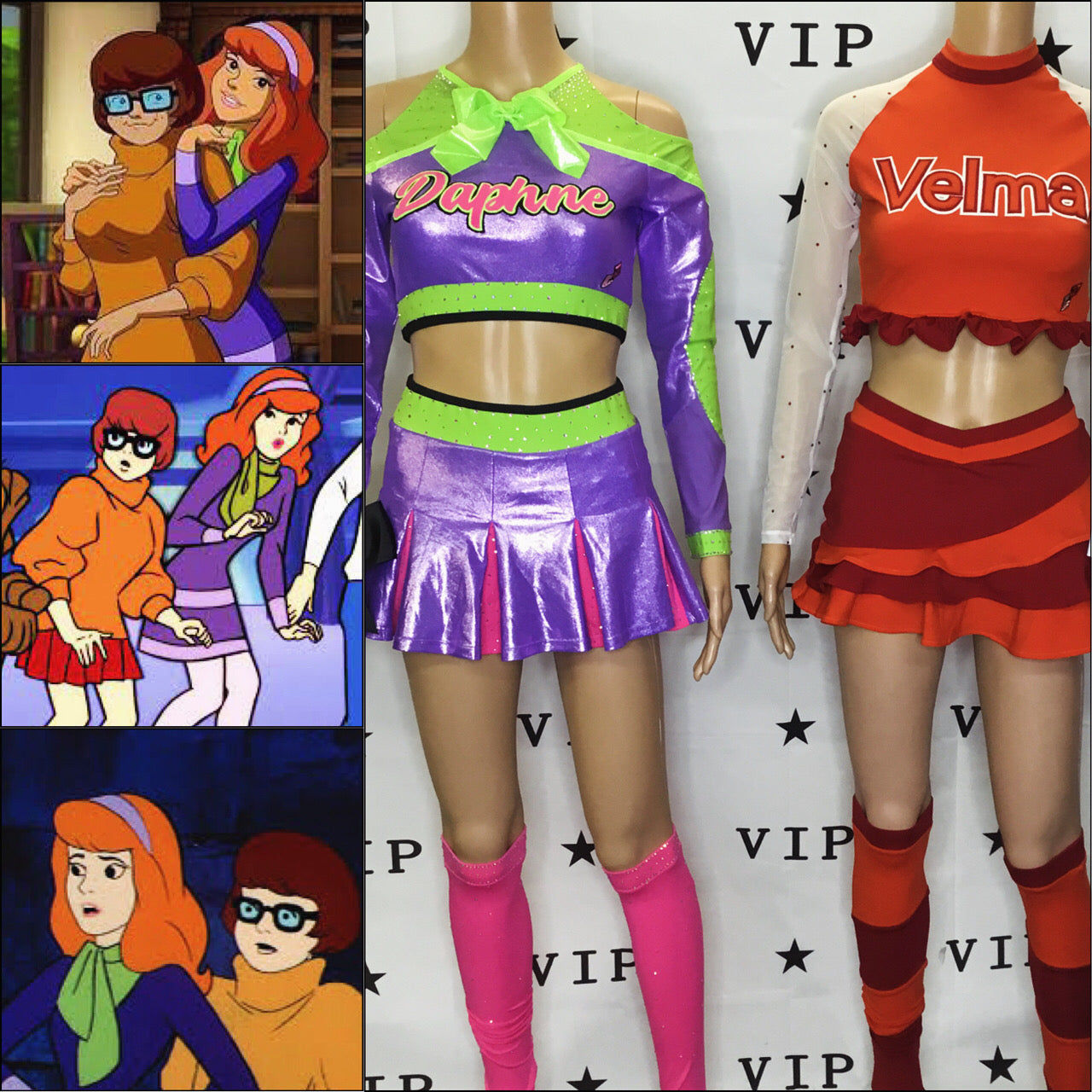 Velma inspired cheerleading uni