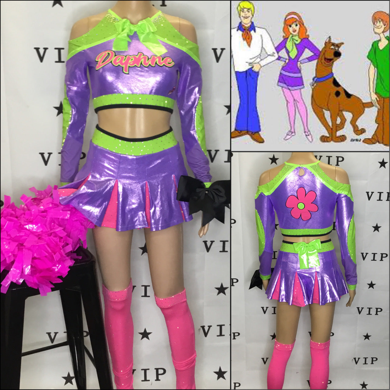 Daphne scooby doo cheer inspired uniform
