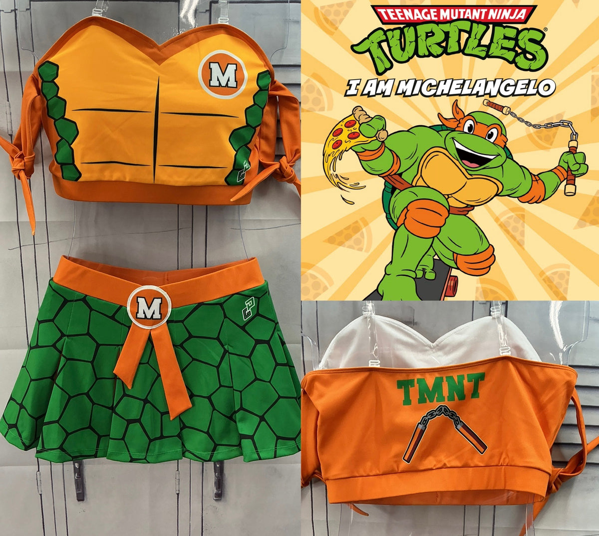 Ninja turtles cheerleader Michelangelo