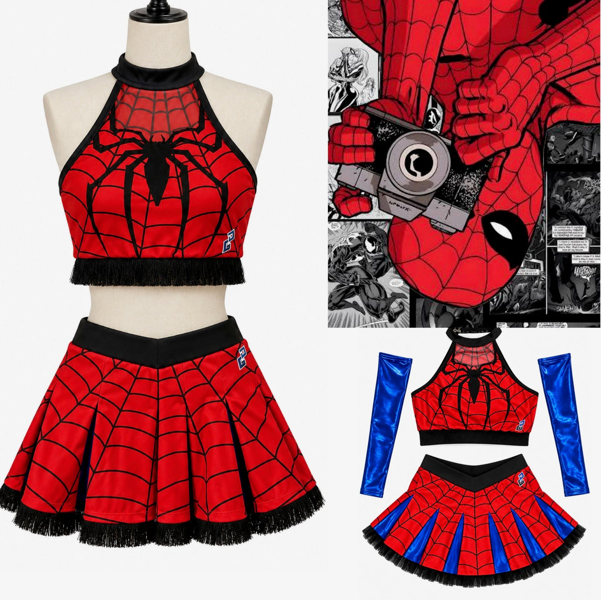 Spiderman cheerleading theme uniform