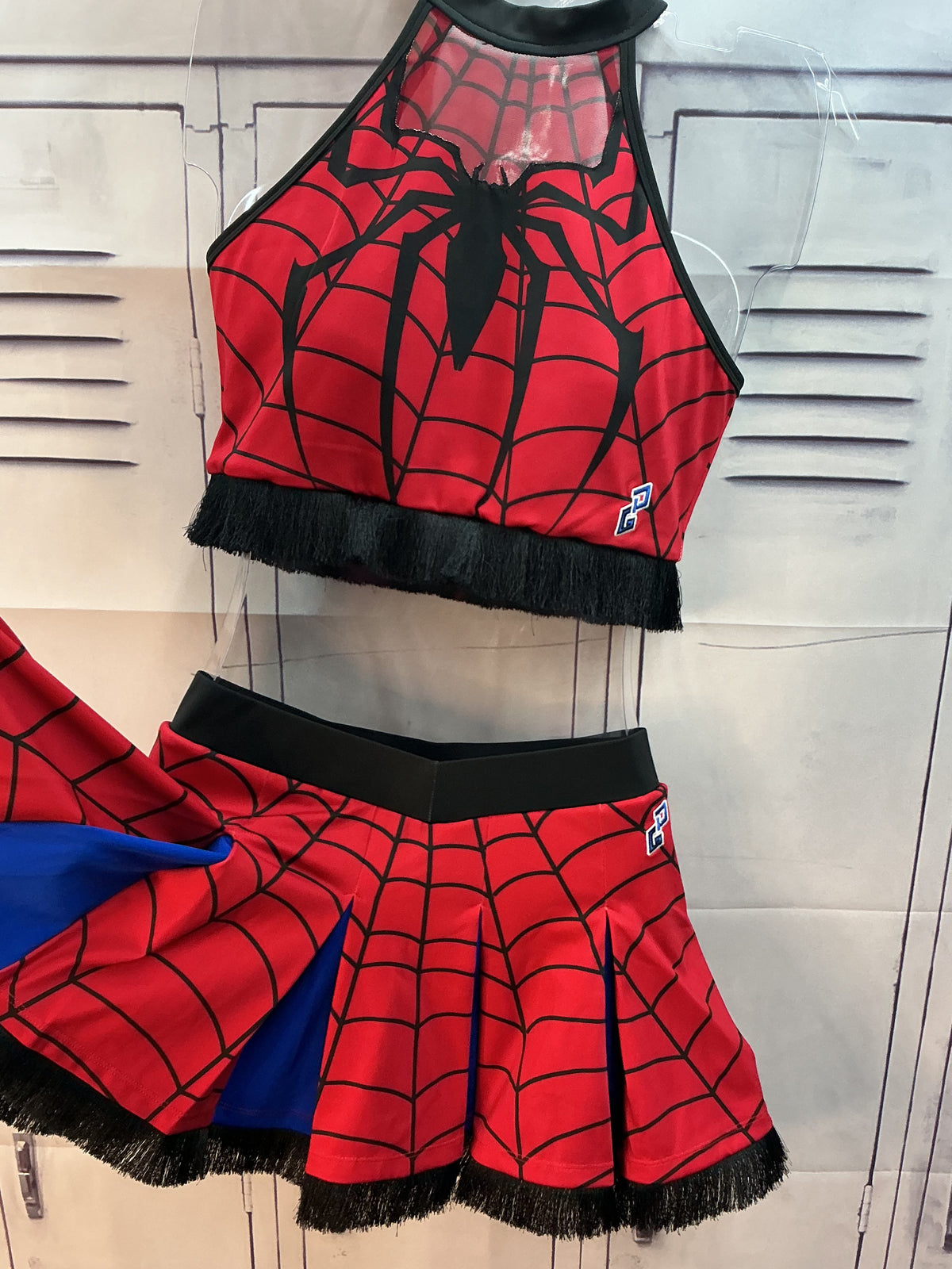 Spiderman cheerleading theme uniform