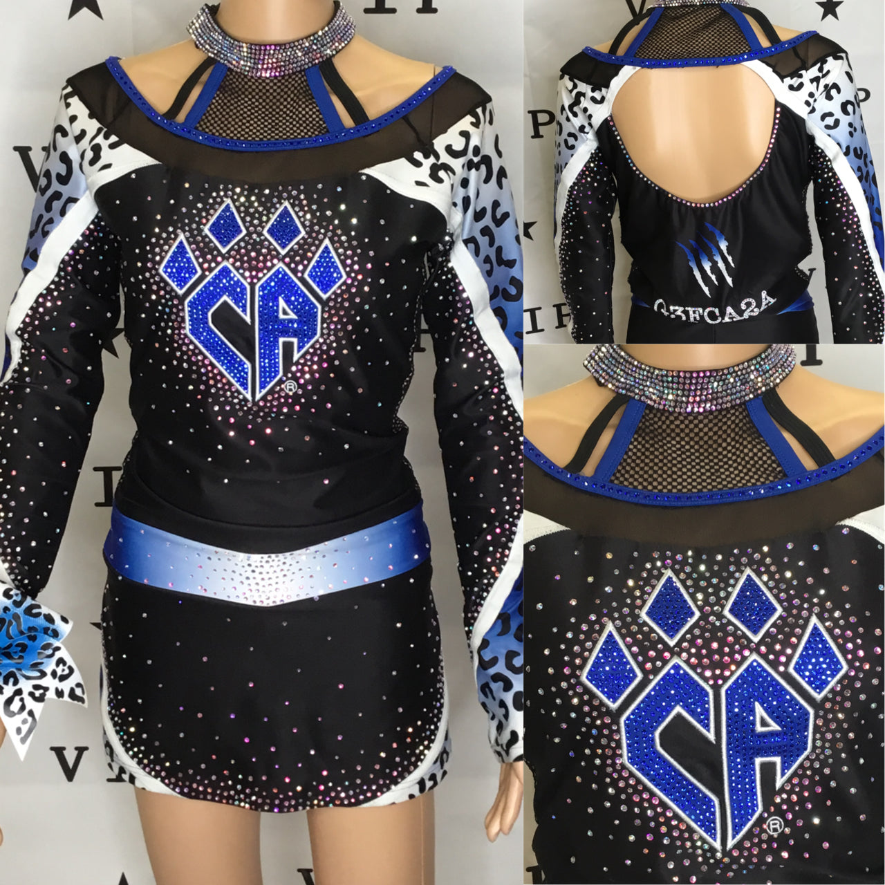 REBEL ALLSTAR Cheer Uniform Cheerleading AZ ROYALS All Star Elite Youth  Large