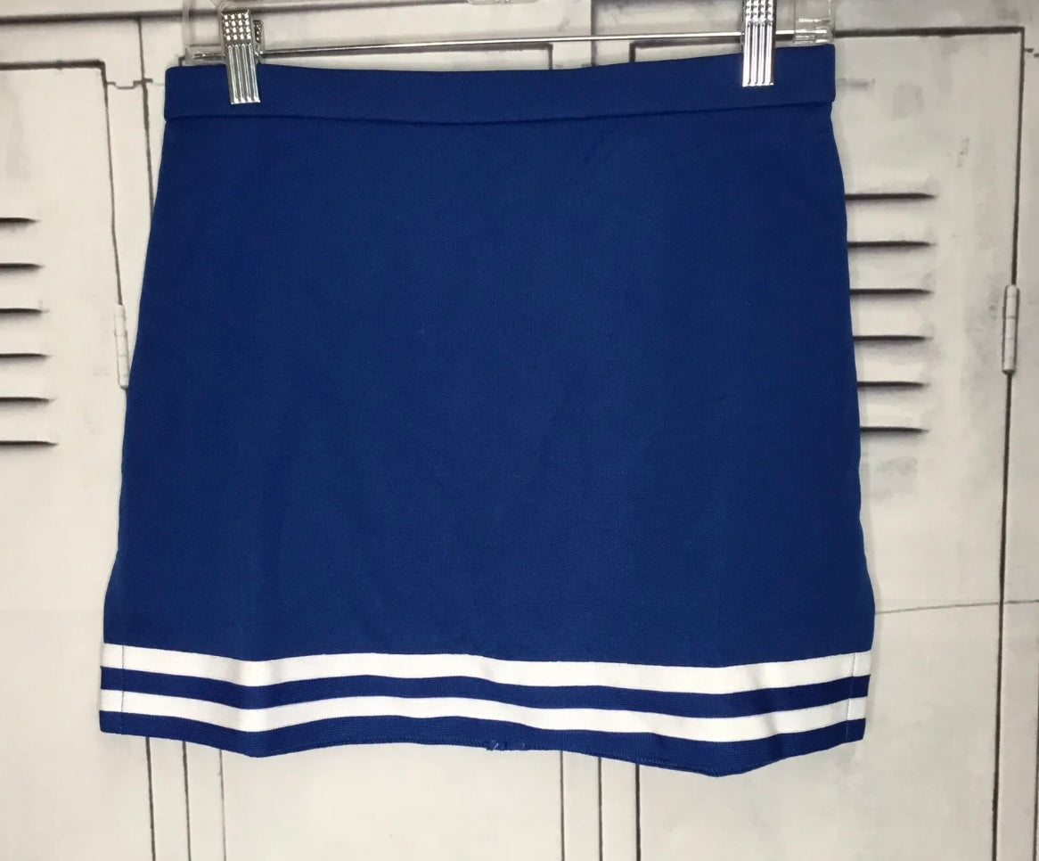 Royal blue classic straight cheer skirt adult L