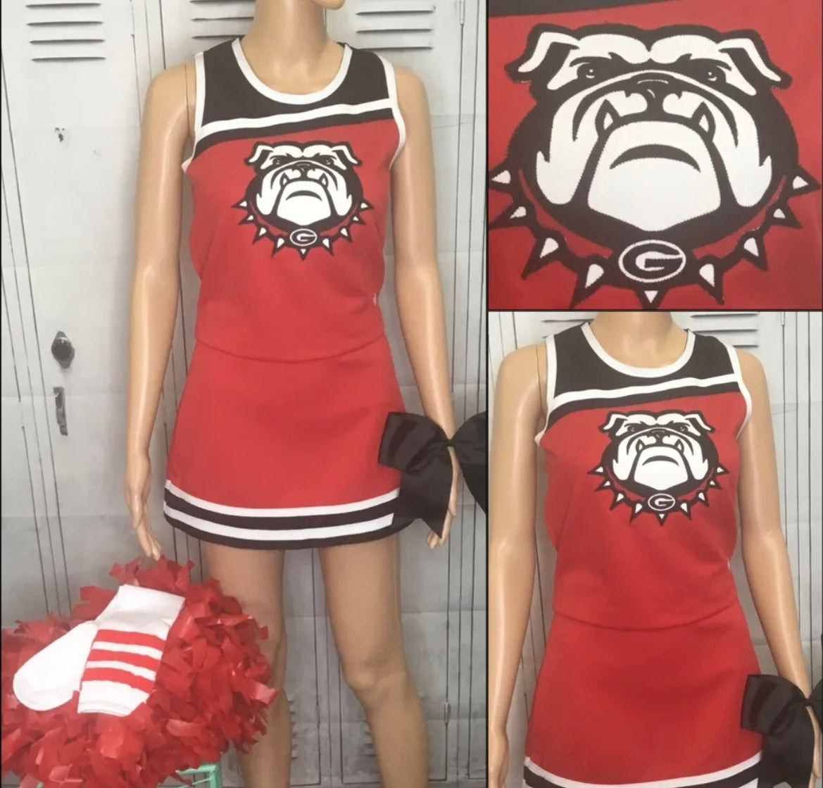 UGA bulldogs cheerleading uniform set